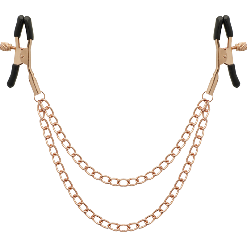 COQUETTE CHIC DESIRE - PINCES METELONS FANTAISIE EN MÉTAL AVEC CHAÎNE