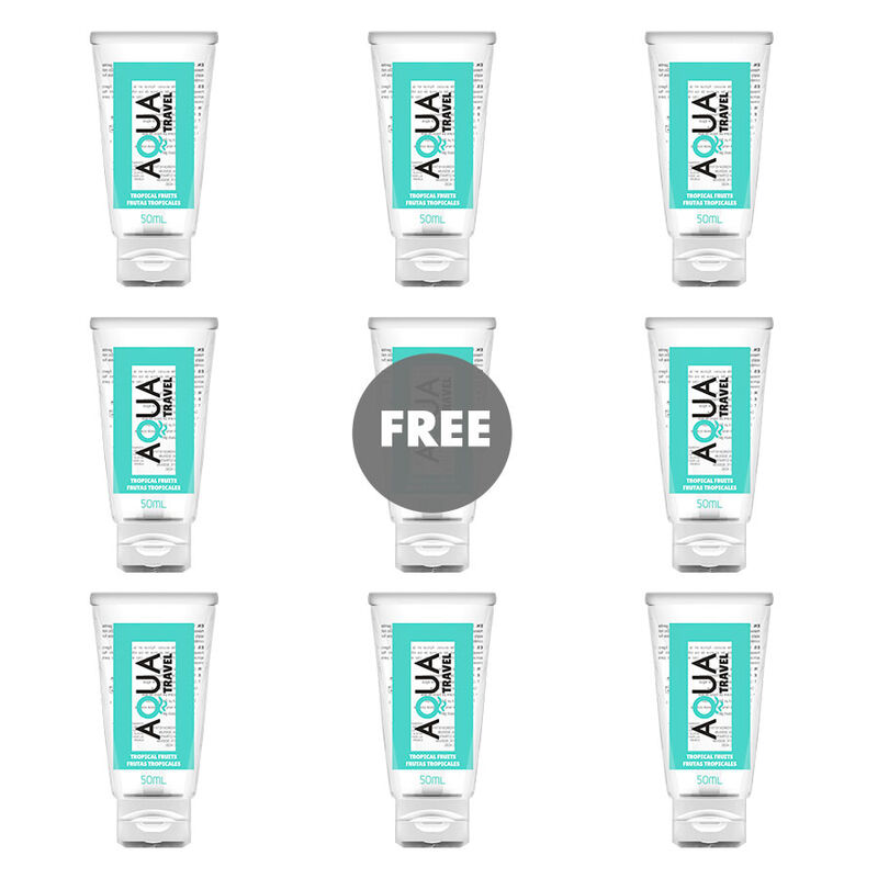 AQUA TRAVEL - SAVEUR FRUITS TROPICAUX LUBRIFIANT A BASE DEAU - 50 ML 8+1 OFFERT