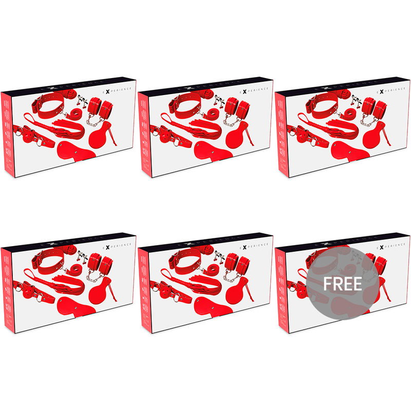 EXPERIENCE - KIT FÉTICHE BDSM SÉRIE ROUGE 5+1 GRATUIT