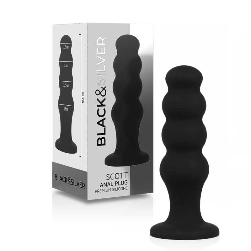 BLACKSILVER - PLUG ANAL EN SILICONE SCOTT PREMIUM NOIR