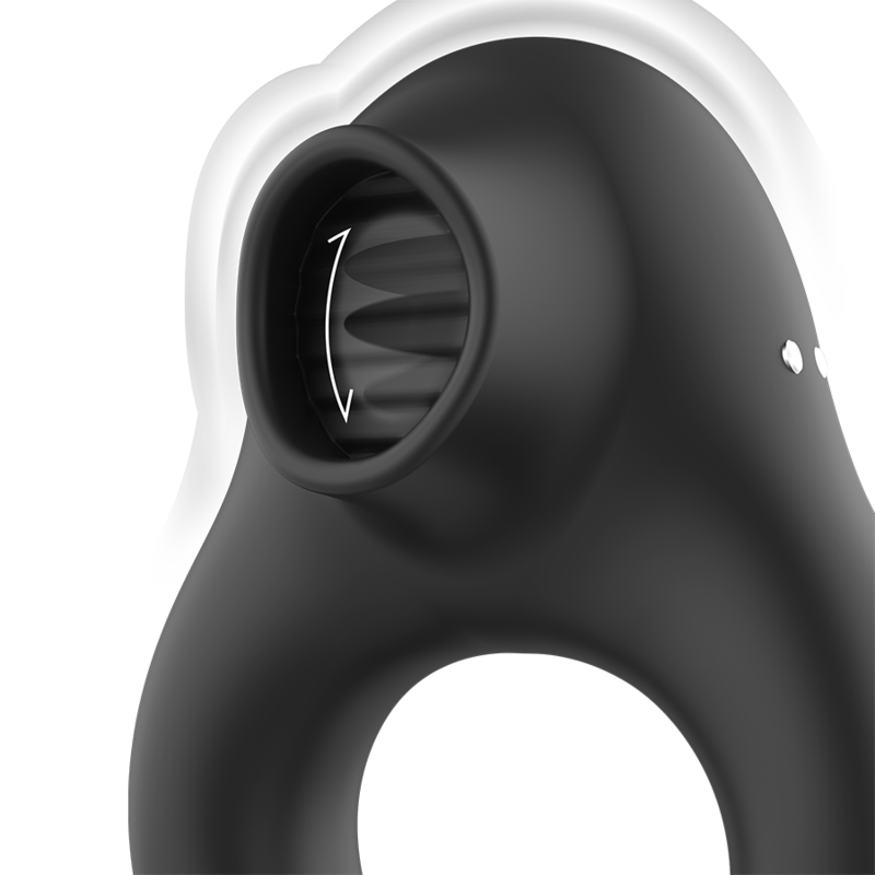 BLACKSILVER - ANNEAU VIBRATEUR EN SILICONE 3 MOTEURS RECHARGEABLE NOIR