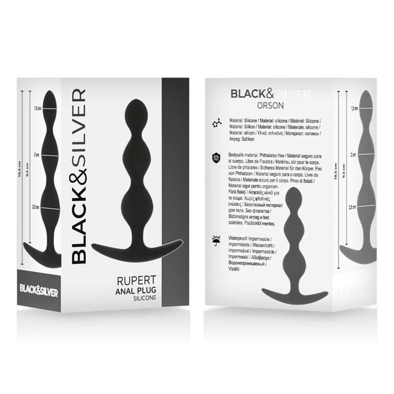 BLACKSILVER - CHAÎNE À BILLES ANAL RUPERT 10 CM