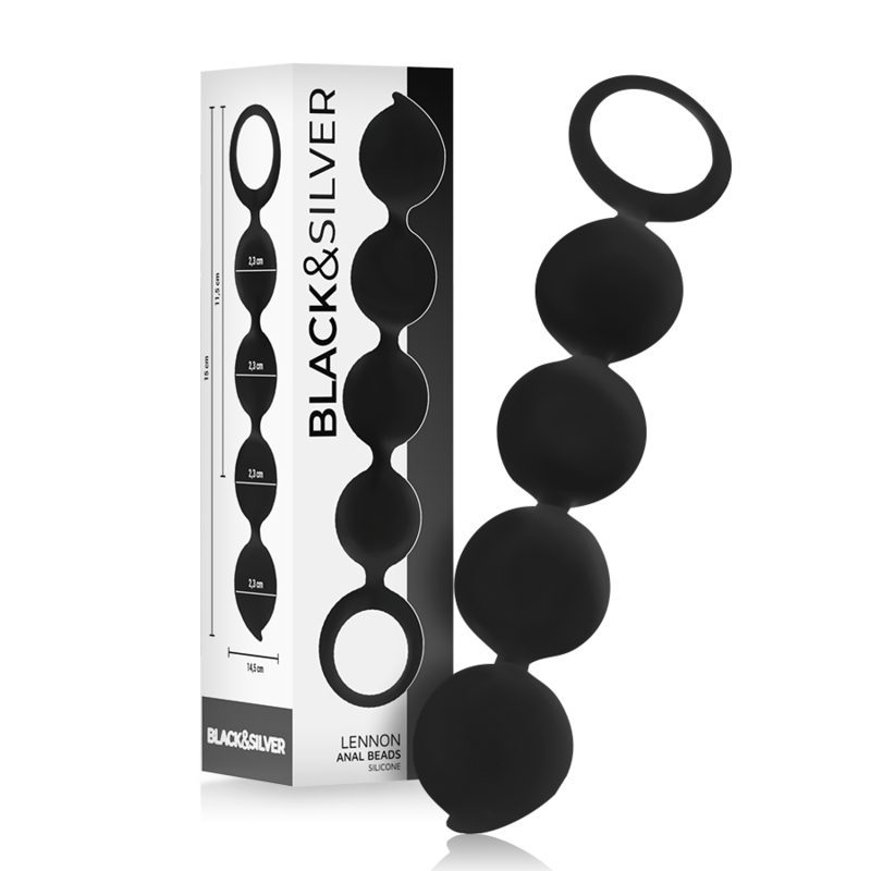 BLACKSILVER - CHAPELET ANAL LENNON 4 SPHÈRES SILICONE 15 CM