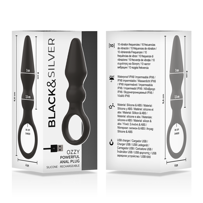BLACKSILVER - PUISSANT PLUG ANAL EN SILICONE OZZY