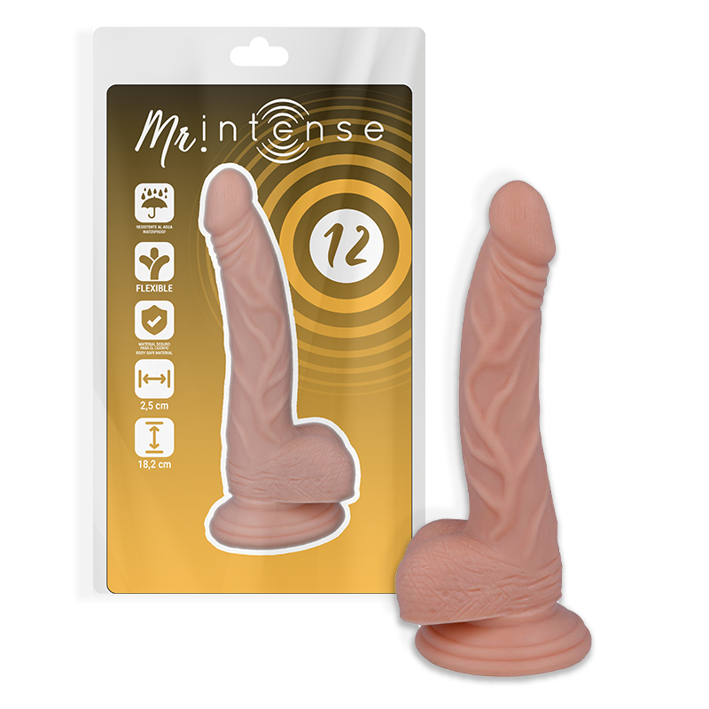 MR INTENSE – 12 PÉNIS RÉALISTE 18.2 CM -O- 2.5 CM
