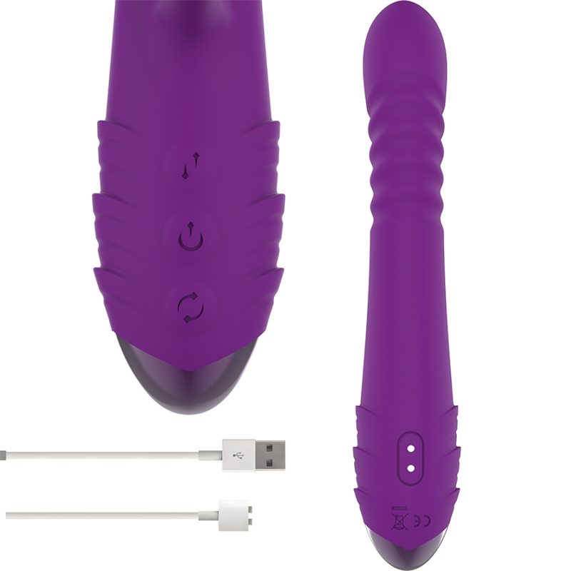 INTENSE - VIBRATEUR RECHARGEABLE MULTIFONCTION IGGY UP DOWN AVEC STIMULATEUR CLITORAL VIOLET
