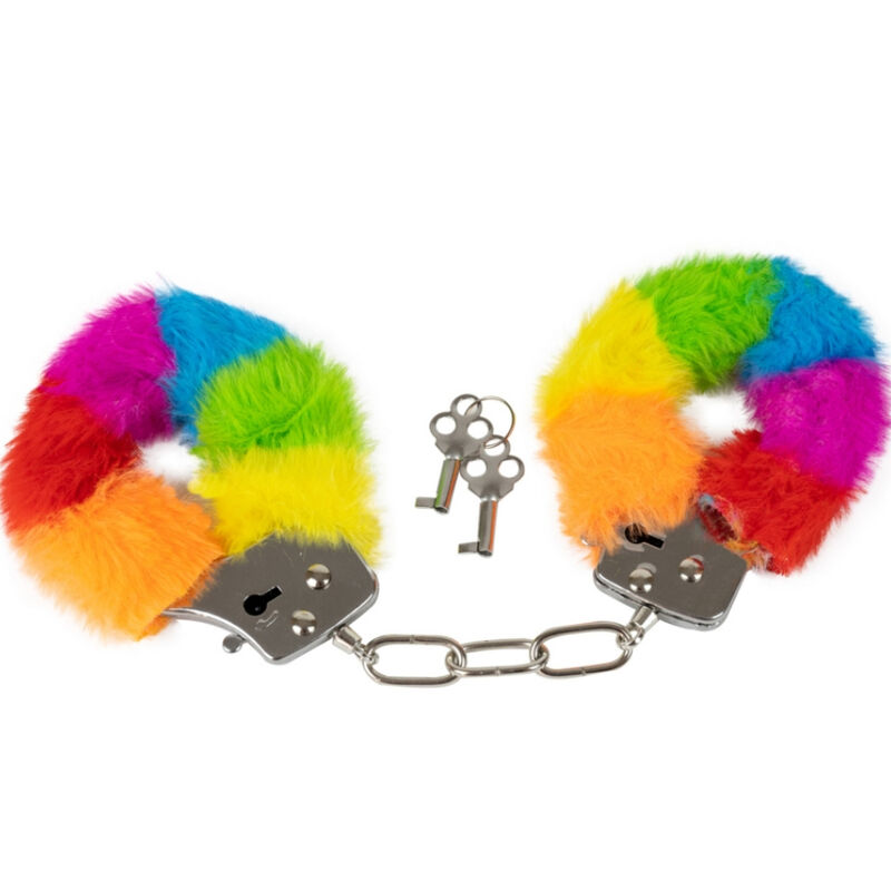 SPENCER  FLEETWOOD - MENOTTES EN MÉTAL DOUBLÉES ARC-EN-CIEL