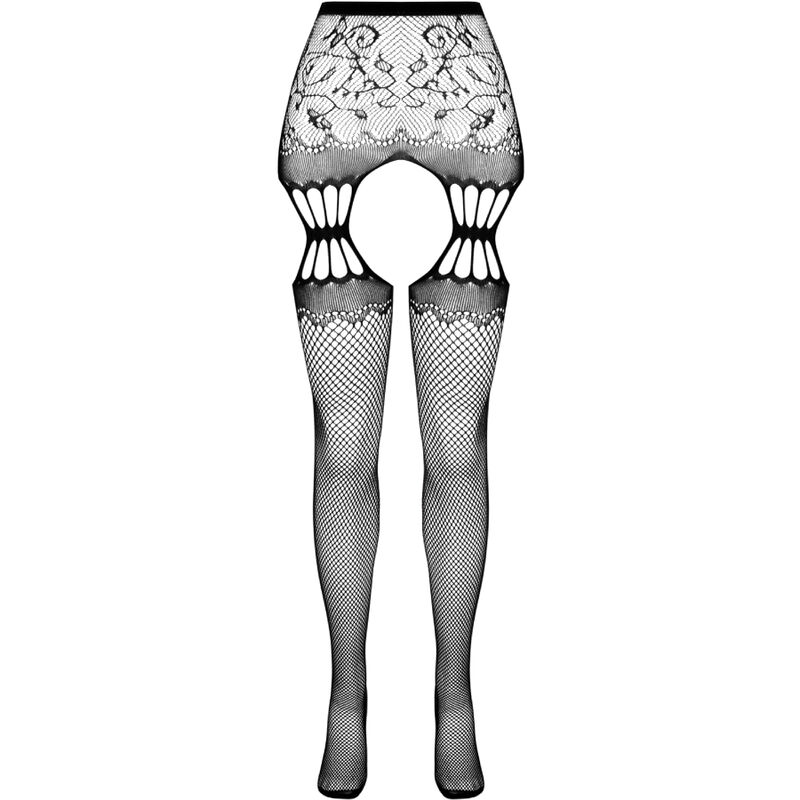 PASSION - S027 MEDIAS CON LIGUERO NEGRO TALLA ÚNICA