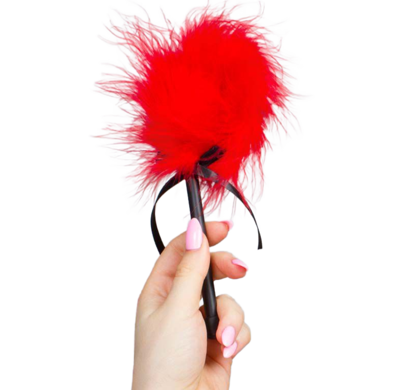 SECRETPLAY – DUSTER DE MARABOU ROUGE