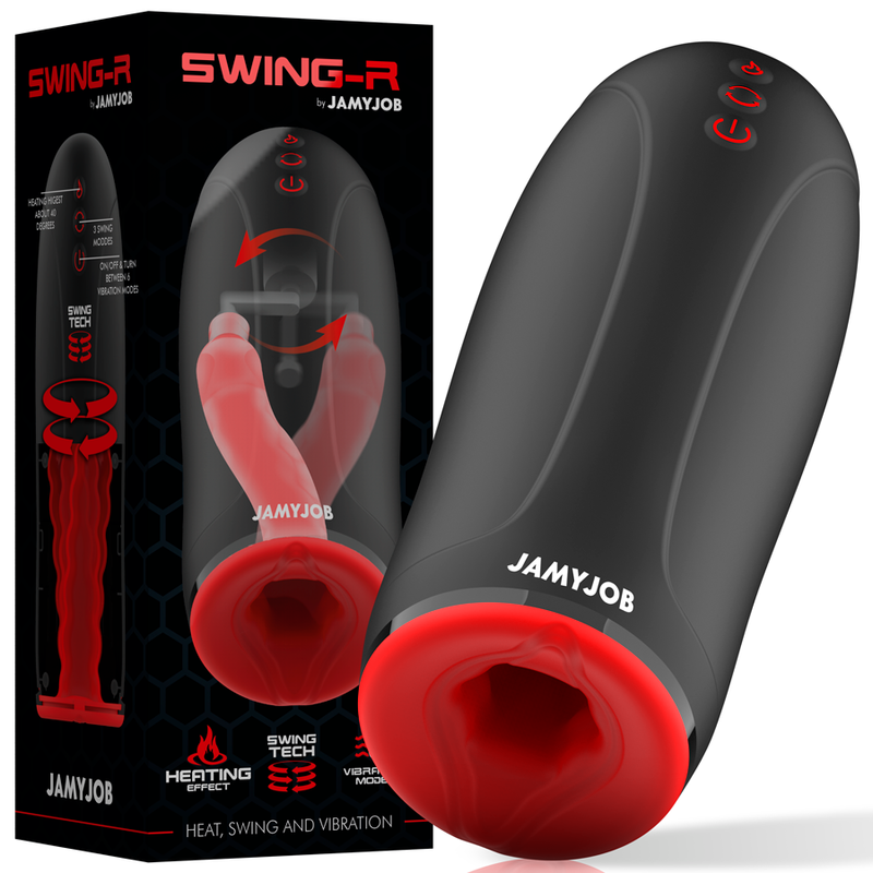 JAMYJOB – MASTURBATEUR  EFFET CHAUFFANT SWING-R, SWING TECH ET VIBRATION