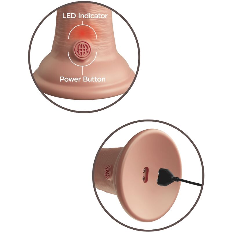 KING COCK - ELITE GODE RÉALISTE VIBRANT  SILICONE 15.2 CM