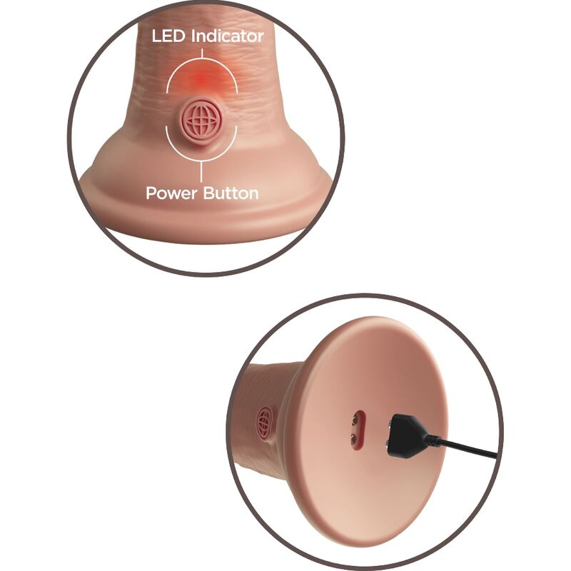 KING COCK - ELITE GODE RÉALISTE VIBRANT  SILICONE 20.3 CM