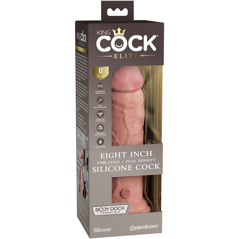KING COCK - ELITE GODE RÉALISTE VIBRANT  SILICONE 20.3 CM