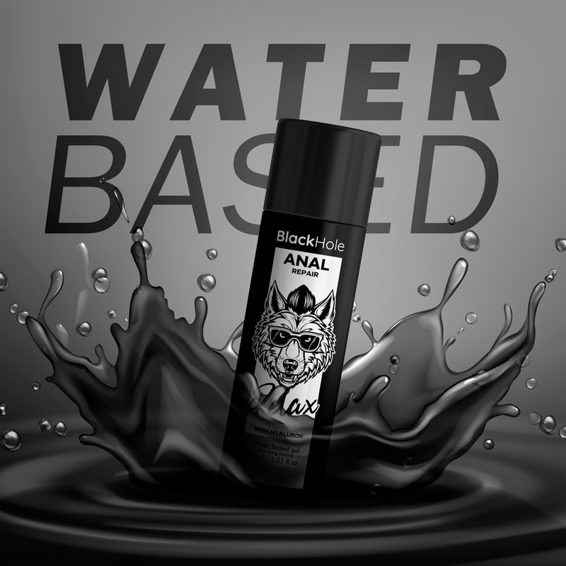 BLACK HOLE - RÉPARATION ANALE RELAX À BASE DEAU AVEC HYALURON 30 ML