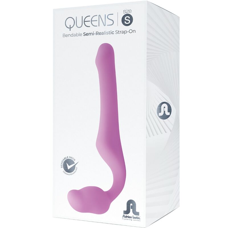 ADRIEN LASTIC - QUEENS STRAP-ON SOUPLE ROSE TAILLE S