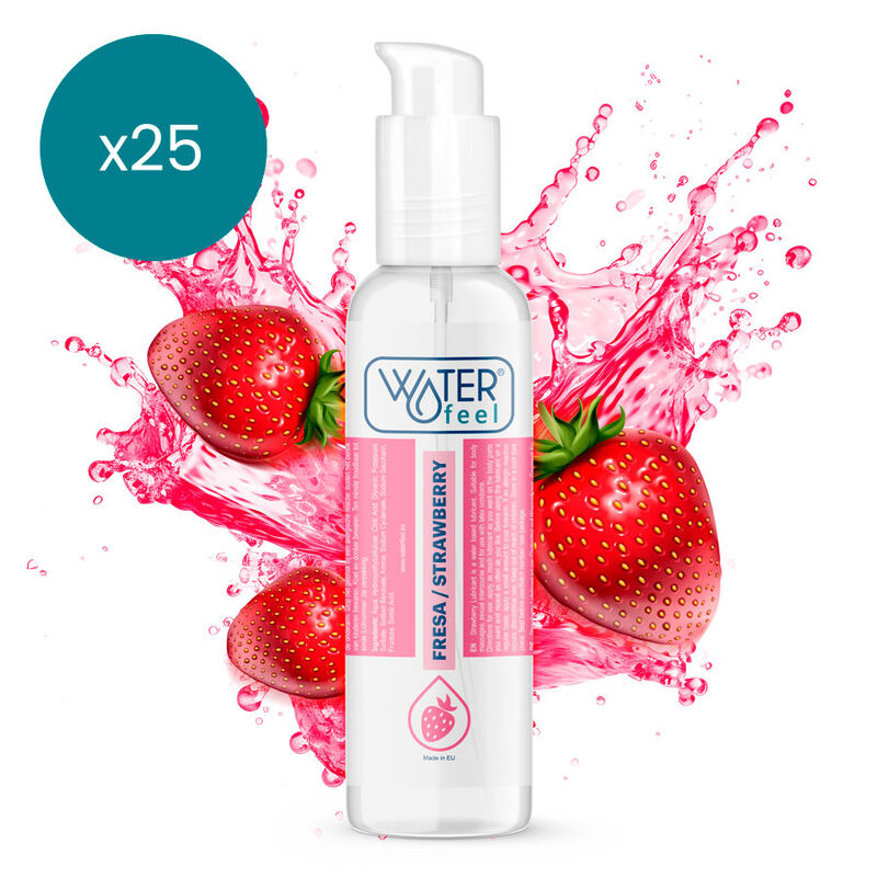 WATERFEEL - LUBRIFIANT À BASE DEAU DE FRAISE 175 ML PACK 25 UNITÉS