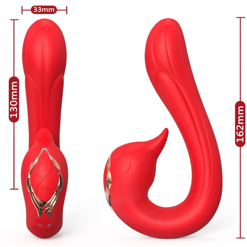 ARMONY - VIBRATEUR DELFIN MULTIPOSITION  EFFET CHALEUR ROUGE