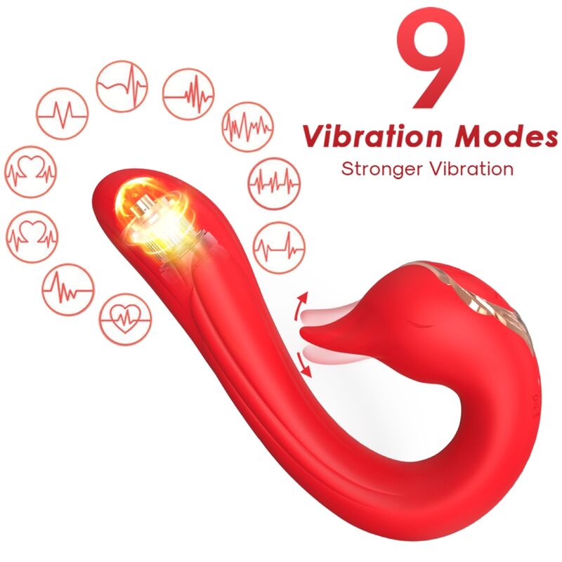 ARMONY – VIBRATEUR DELFIN MULTIPOSITION  EFFET CHALEUR ROUGE