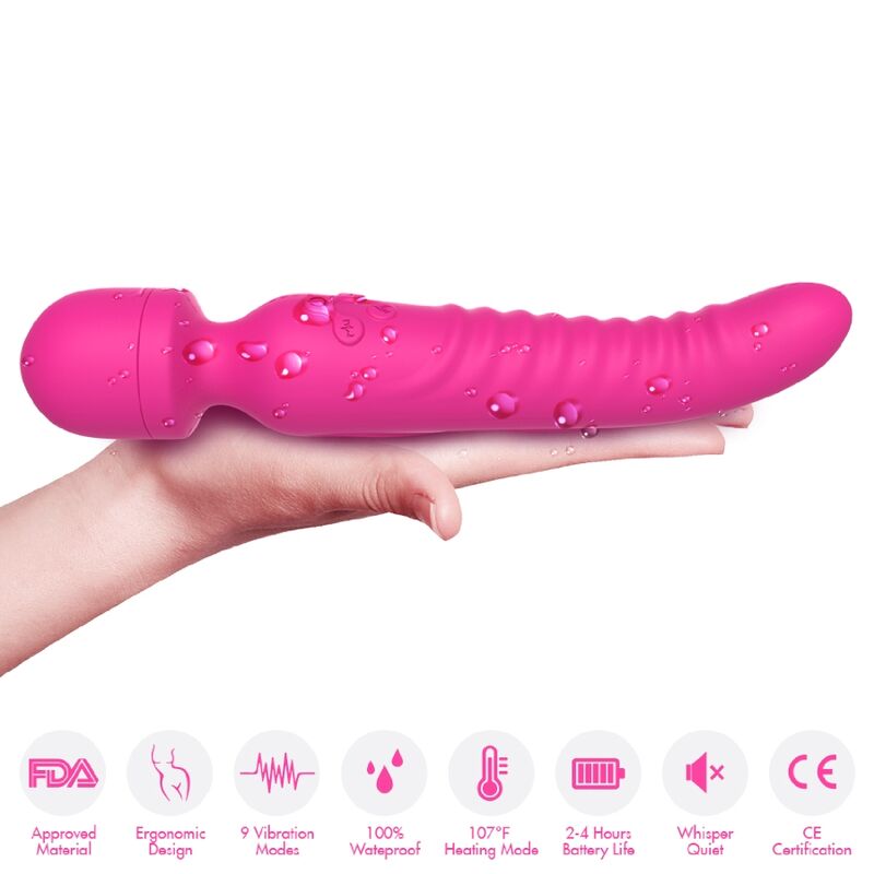 ARMONY - MISSION MASSAGER  VIBRATEUR EFFET CHALEUR FUCHSIA