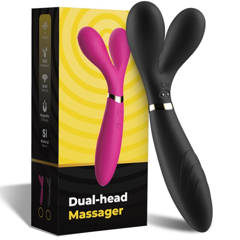 ARMONY - Y-WAND MASSAGE  VIBRATEUR DOUBLE TÊTE NOIR