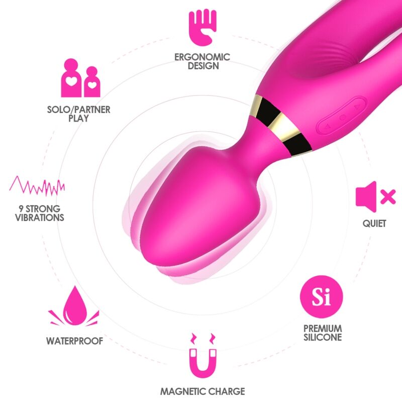 ARMONY - MASSEUR  VIBRATEUR LAPIN FUCHSIA