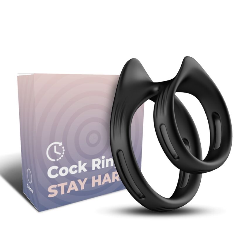 ARMONY – BAGUE DOUBLE ÉLASTIQUE DUALRING NOIR