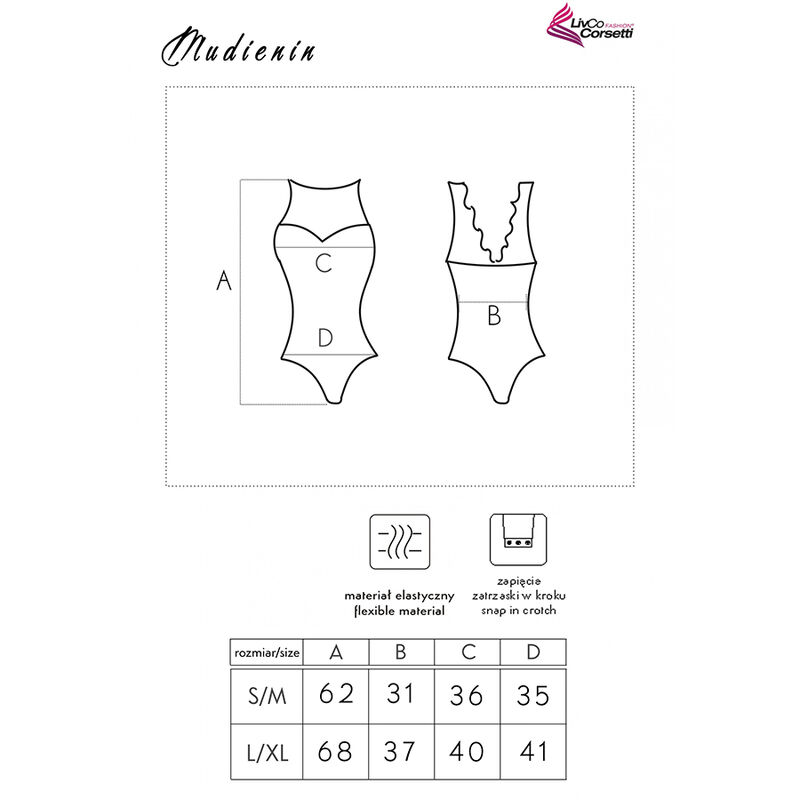 LIVCO CORSETTI FASHION - MUDIENIN LC 90654 BODY NEGRO
