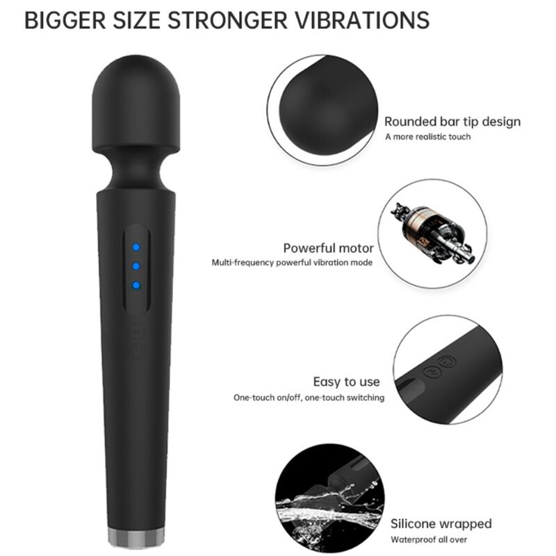 ARMONY - X POWER GRAND MASSAGE VIBRATEUR 7 VIBRATIONS NOIR