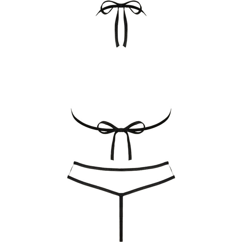 LIVCO CORSETTI FASHION - SOUTIEN-GORGE + STRING JIMENA LC 20216 NOIR TAILLE UNIQUE