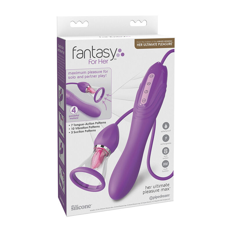 FANTASY FOR HER - TUYAU DASPIRATION MAXIMUM ULTIME PLAISIR AVEC LANGUE STIMULANTE VIOLET