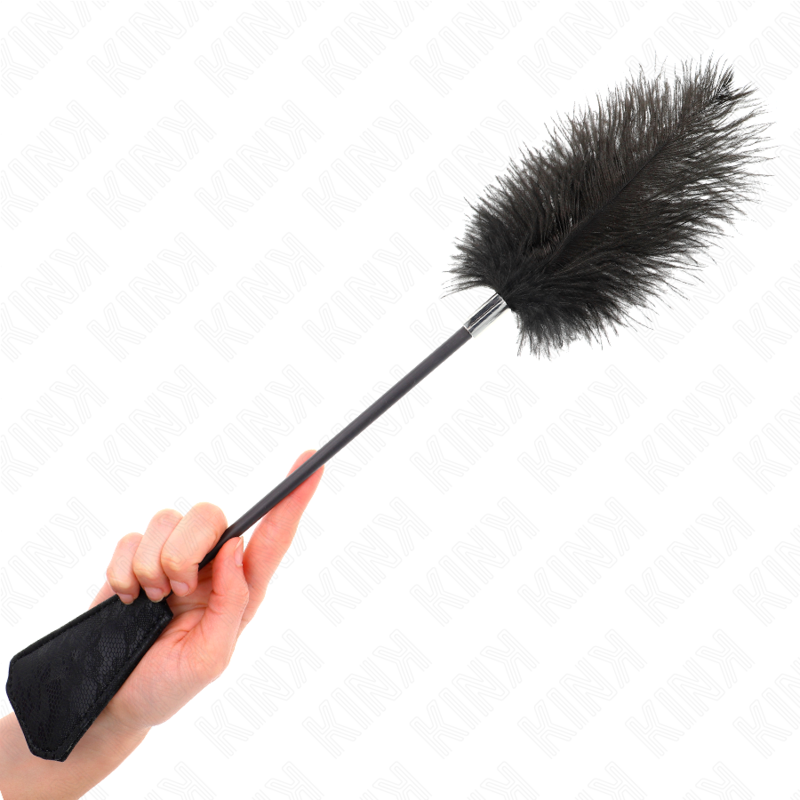 KINK - PLUMES DAUTRUCHE POUR TICKLE AVEC PALETTE DENTELLE 56 CM