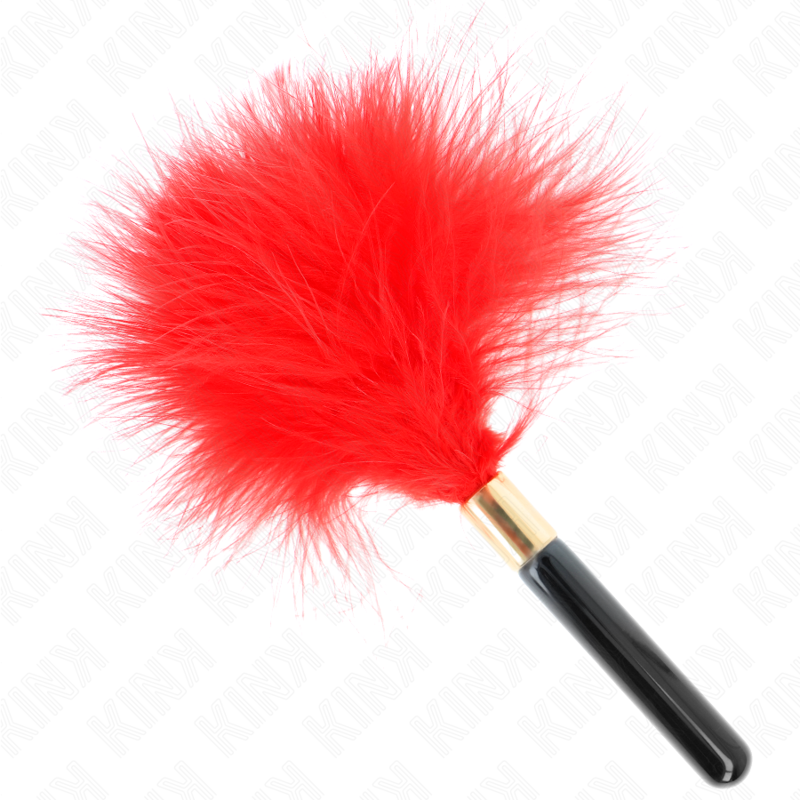 KINK – PLUMES CHACOULES EN MÉTAL ROUGE OR 18 CM