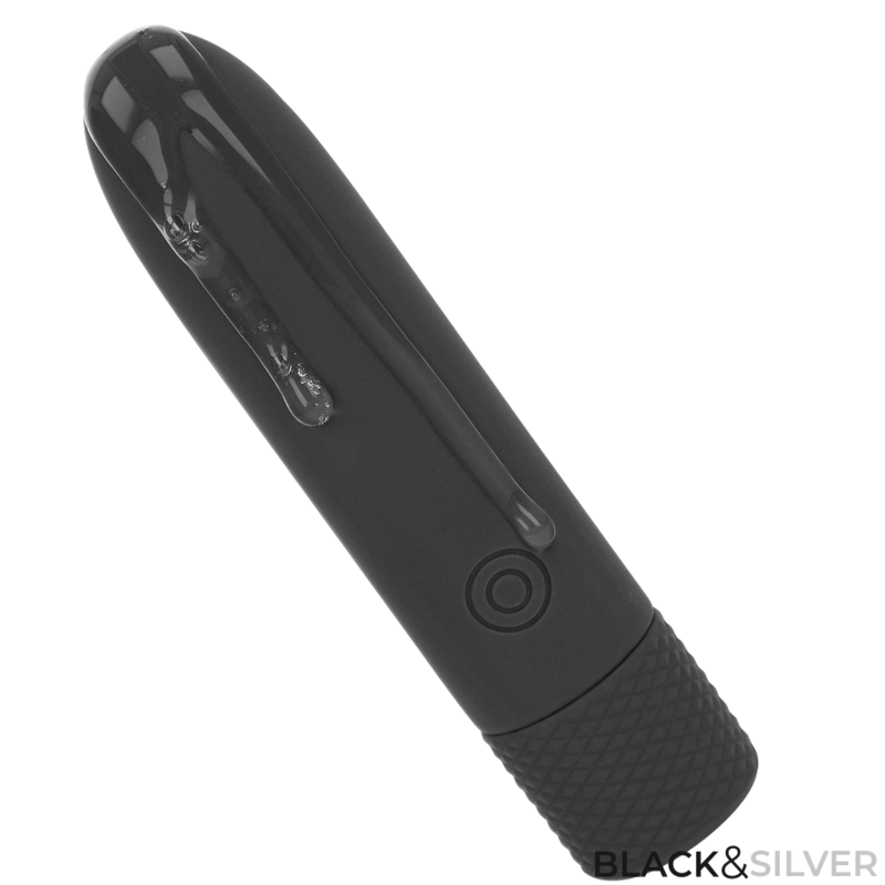 BLACK SILVER - GERI BULLET VIBRANT RECHARGEABLE USB 8 VIBRATIONS NOIR 10 X 2,2 CM