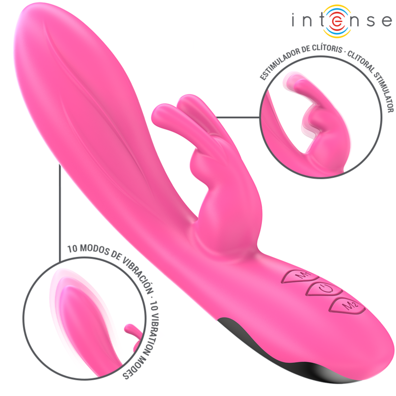 INTENSE – RANDALL VIBRATEUR RABBIT 10 VIBRATIONS ROSE
