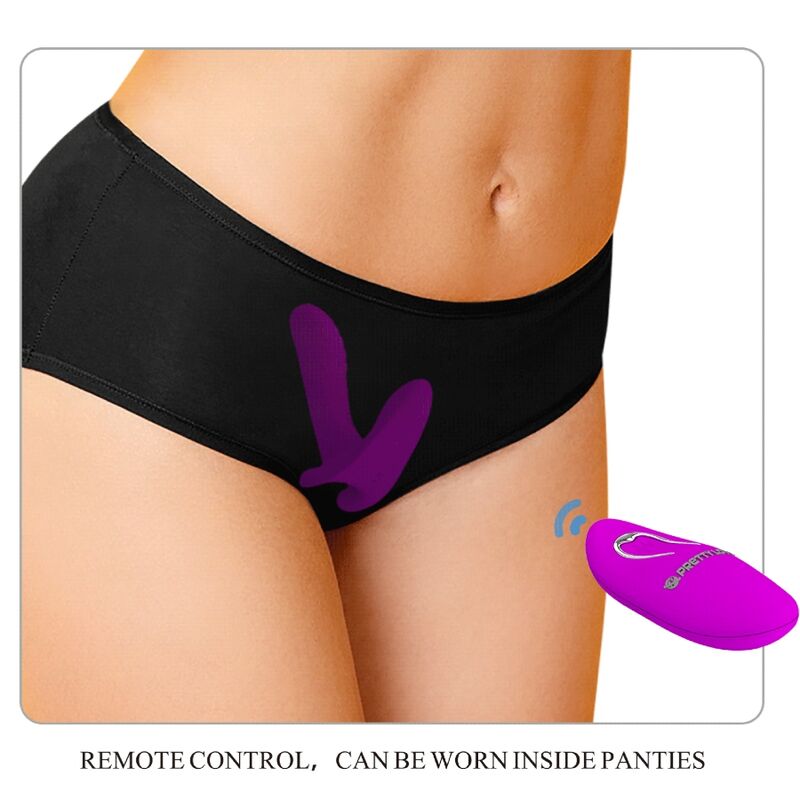 PRETTY LOVE - MASSEUR  VIBRATEUR 12 VIBRATIONS TÉLÉCOMMANDE VIOLET