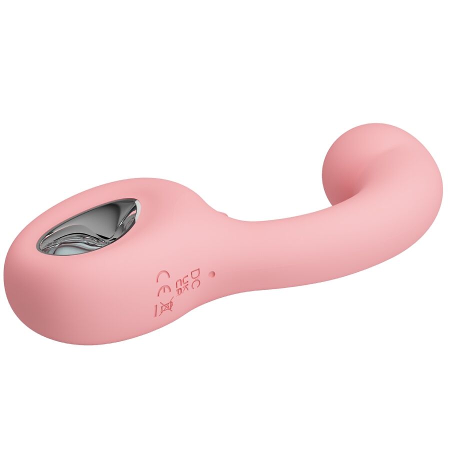 PRETTY LOVE - VIBRATEUR POINT G + STIMULATEUR DE CLITORIS ERYNNYES 10 VIBRATIONS ROSE