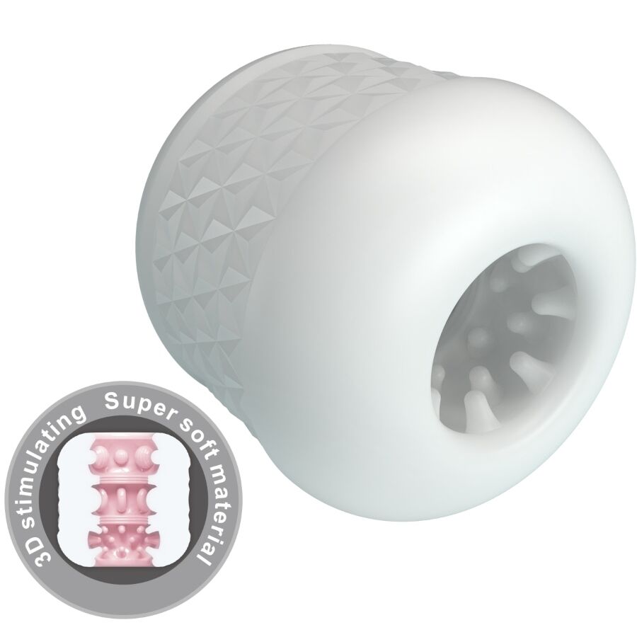 PRETTY LOVE - MASTURBATEUR HOMME CRYSTLE BLANC