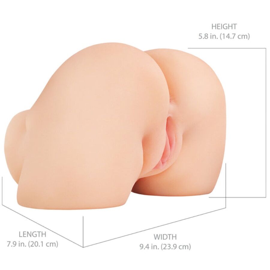 PDX ELITE - SHAKETHAT ASS MASTURBATEUR RÉALISTE VAGIN ET ANUS AVEC VIBRATION