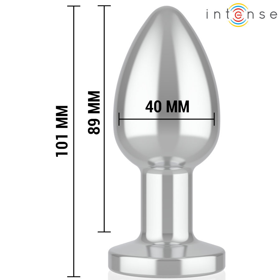 INTENSE - PLUG ANAL 10 VIBRATIONS MÉTAL AVEC TÉLÉCOMMANDE L