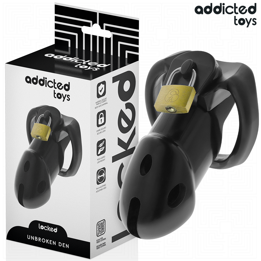 ADDICTED TOYS LOCKED - CAGE À PÉNIS UNBROKEN DEN 9,8 CM