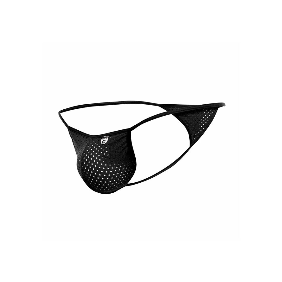 MOB - V-STRING DE MICROFIBRA NEGRA TALLA S/M