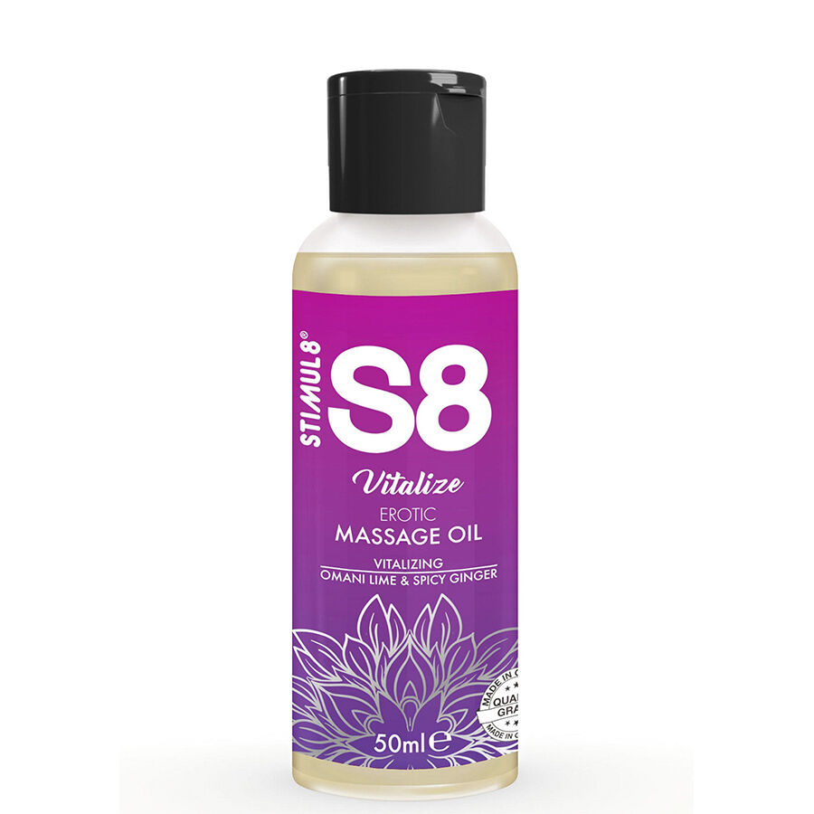 STIMUL8 - S8 VITALIZE HUILE DE MASSAGE ÉROTIQUE CITRON VERT 50 ML