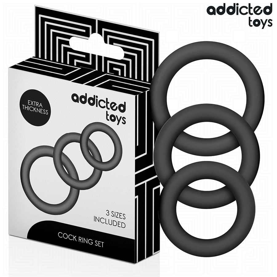 ADDICTED TOYS – LOT DE ANNEAUX EN SILICONE MODÈLE 1