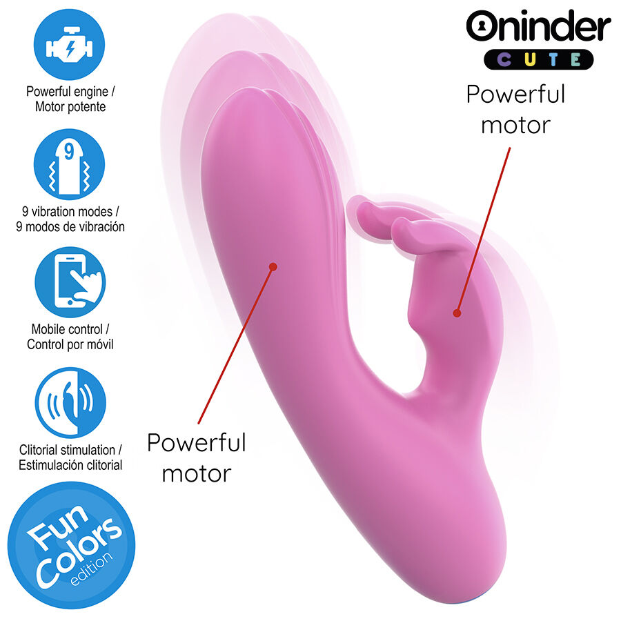 ONINDER CUTE - LOVE BUNNY VIBRATEUR POINT G CLITORIS - APPLICATION GRATUITE MONDIALE