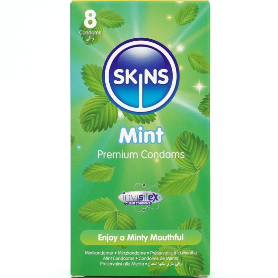 SKINS - PACK DE 8 PRÉSERVATIFS PREMIUM MENTHE