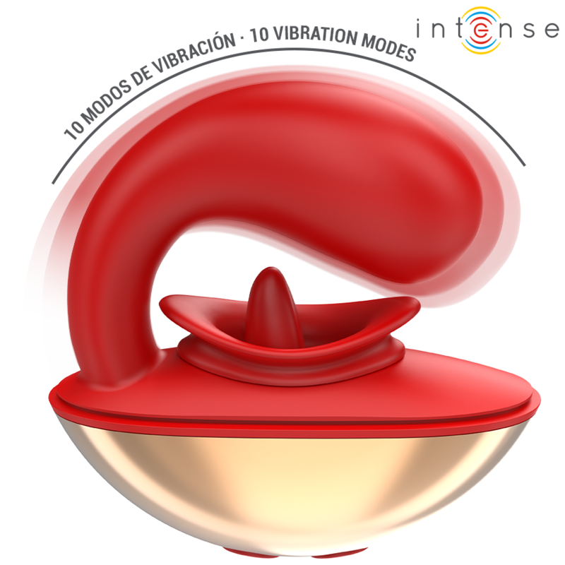 INTENSE - VIBRATEUR STIMULATEUR MARIAH EN FORME DE U 10 VIBRATIONS ROUGE