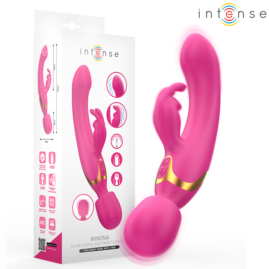 INTENSE - VIBRATEUR DOUBLE WINONA LAPIN ET BAGUETTE