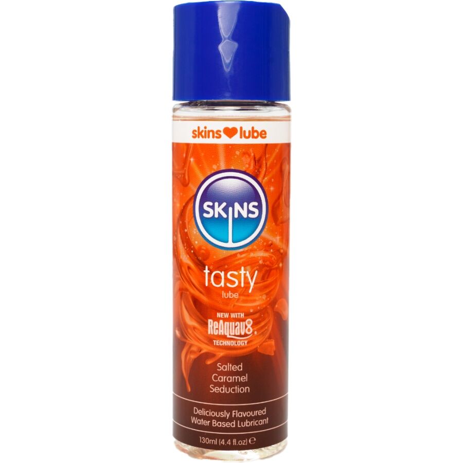 SKINS - LUBRIFIANT À BASE DEAU DÉLICIEUX CARAMEL SALÉ 130 ML