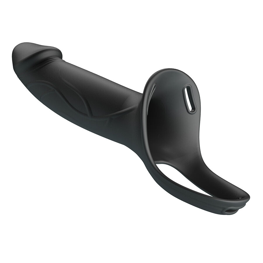 PRETTY LOVE - LANDON BLACK STRAP-ON VIBRANT