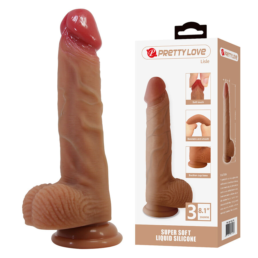 PRETTY LOVE - LISLE GODE RÉALISTE AVEC VENTOUSE 20,6 CM -Ø- 4,2 CM
